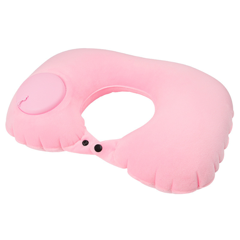Crystal Plush Push Inflatable U-shaped Pillow