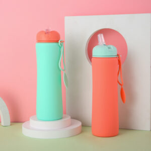 Creative Collapsible Silicone Eco-friendly Outdoor Coffee Bottle 21oz