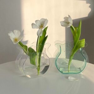 Customized Colorful Acrylic Fishtail Shaped Vase
