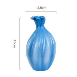 Customized Retro Blue Ceramic Vase