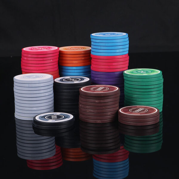 Customized Geometric Ceramic Poker Chip with 1 Side Imprint (10 Colors) with Logo - Image 3