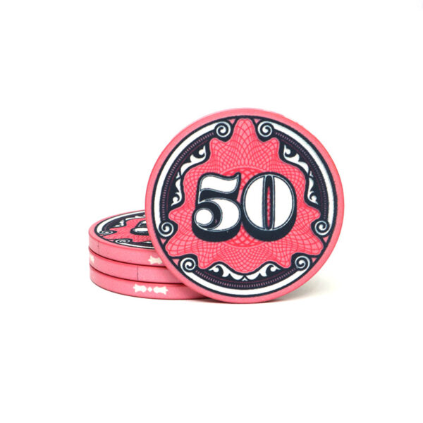 Customized Ceramic Poker Chip with Fine Sanded Mesh Surface - Image 2