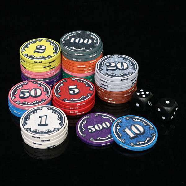 Customized Ceramic Poker Chip with Fine Sanded Mesh Surface - Image 3