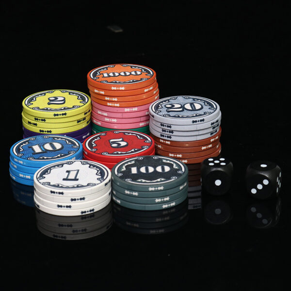 Customized Ceramic Poker Chip with Fine Sanded Mesh Surface - Image 4