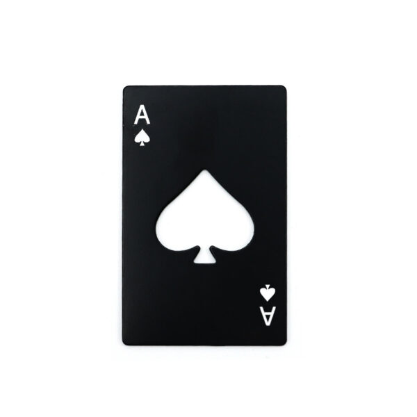 Ace of Spades Credit Card Style Stainless Steel Bottle Opener - Image 2