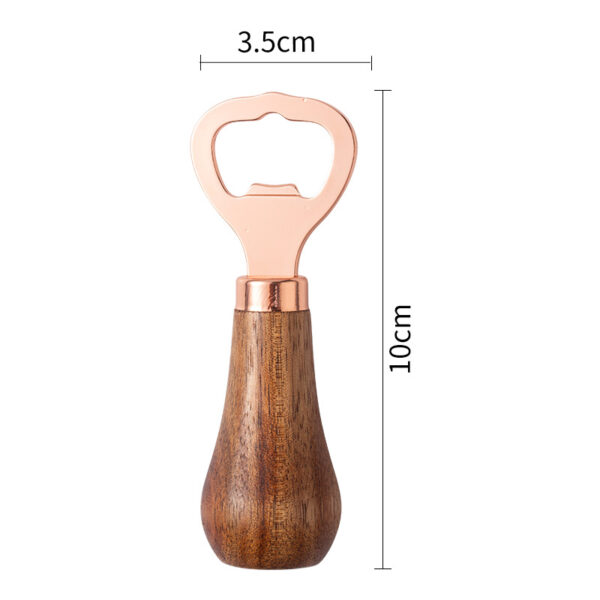 Eco-friendly Solid Wooden Handle Bottle Opener - Image 2