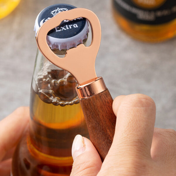 Eco-friendly Solid Wooden Handle Bottle Opener - Image 3