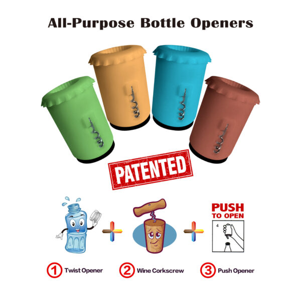 3-in-1 Multi-Function Magnetic Push Bottle Opener - Image 4