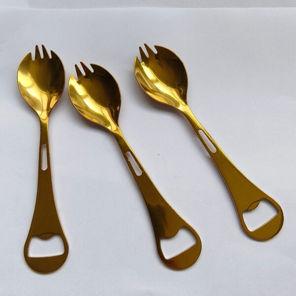 3-in-1 Multi-Function Stainless Steel Fork Shaped Bottle Opener - Image 3