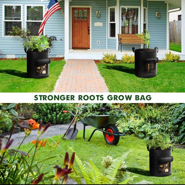 Customized Grow Bag With Flap 4 Gallon - Image 2