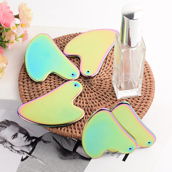 Customized Stainless Steel Colorful Heart-shaped Gua Sha Massager - Image 6