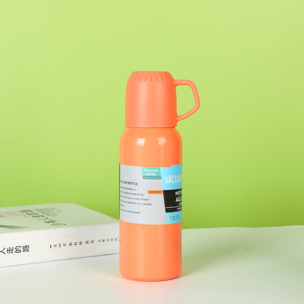 18oz Portable Insulated Water Bottle with Cup Lid