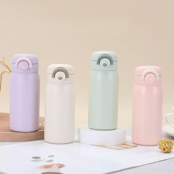 12oz Popper Lid Double Layer Stainless Steel Mini Pocket Thermos - Image 2